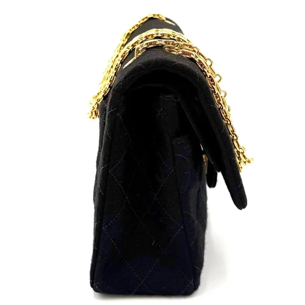 Classic Double Flap Medium Quilted Jersey Bag